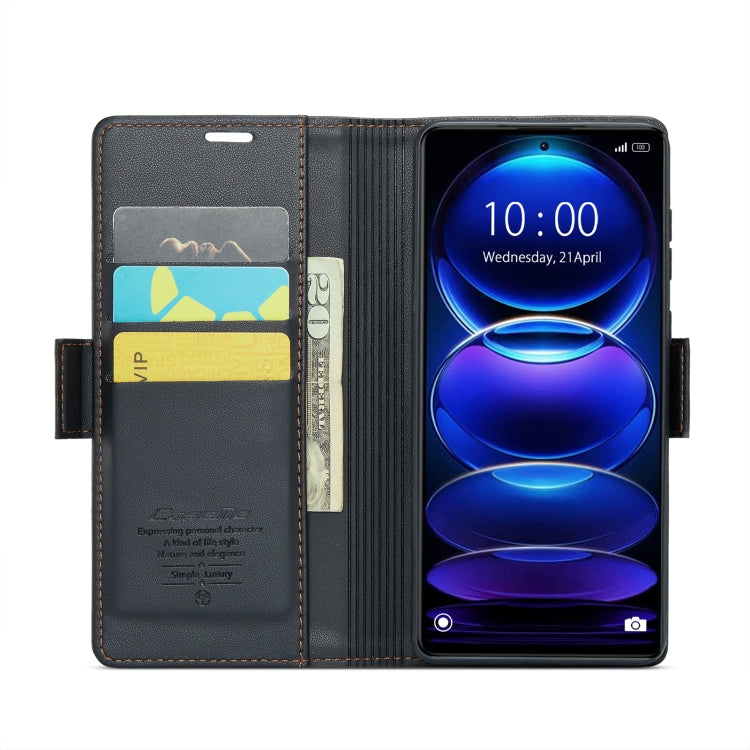 CaseMe 023 ซองใส่โทรศัพท์หนังกันขโมยหัวเข็มขัดลายลิ้นจี่ลายผีเสื้อ, For Xiaomi Poco X5 Pro 5G, For Xiaomi Poco X5 5G, For Xiaomi Redmi 11A/12C, For Xiaomi 13 Lite, For Xiaomi 13 Pro, For Xiaomi 13, For Xiaomi 12T /12T Pro/Redmi K50 Ultra               ...
