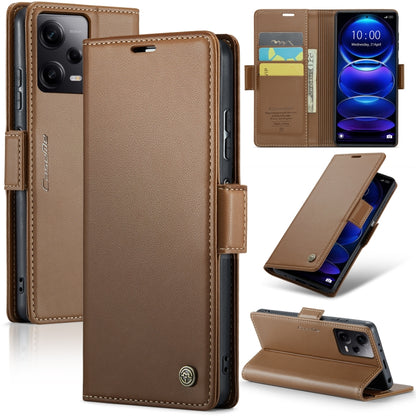 CaseMe 023 ซองใส่โทรศัพท์หนังกันขโมยหัวเข็มขัดลายลิ้นจี่ลายผีเสื้อ, For Xiaomi Poco X5 Pro 5G, For Xiaomi Poco X5 5G, For Xiaomi Redmi 11A/12C, For Xiaomi 13 Lite, For Xiaomi 13 Pro, For Xiaomi 13, For Xiaomi 12T /12T Pro/Redmi K50 Ultra               ...