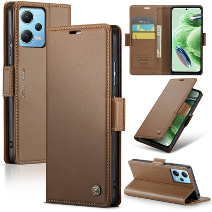 CaseMe 023 ซองใส่โทรศัพท์หนังกันขโมยหัวเข็มขัดลายลิ้นจี่ลายผีเสื้อ, For Xiaomi Poco X5 Pro 5G, For Xiaomi Poco X5 5G, For Xiaomi Redmi 11A/12C, For Xiaomi 13 Lite, For Xiaomi 13 Pro, For Xiaomi 13, For Xiaomi 12T /12T Pro/Redmi K50 Ultra               ...