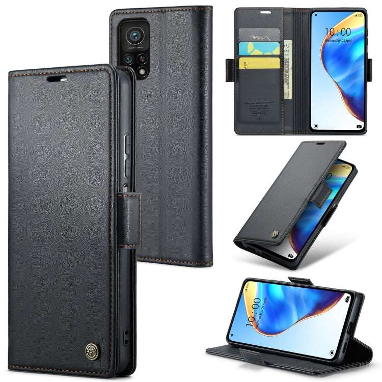CaseMe 023 ซองใส่โทรศัพท์หนังกันขโมยหัวเข็มขัดลายลิ้นจี่ลายผีเสื้อ, For Xiaomi Redmi Note 11 Pro 5G Global, For Xiaomi Redmi Note 11 4G Global, For Xiaomi 11T / 11T Pro, For Xiaomi Mi 11 Lite, For Xiaomi Mi 10T 5G／10T Pro 5G                            ...