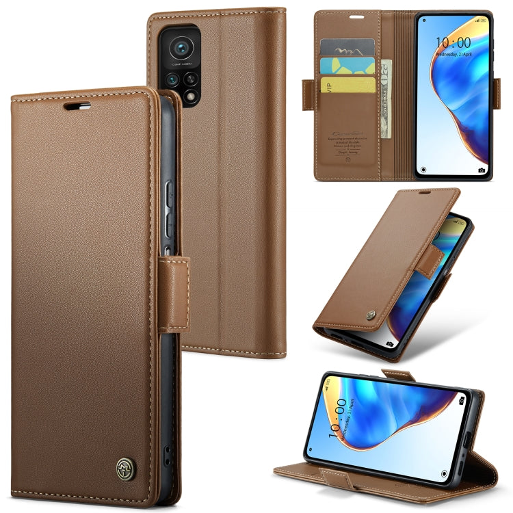 CaseMe 023 ซองใส่โทรศัพท์หนังกันขโมยหัวเข็มขัดลายลิ้นจี่ลายผีเสื้อ, For Xiaomi Redmi Note 11 Pro 5G Global, For Xiaomi Redmi Note 11 4G Global, For Xiaomi 11T / 11T Pro, For Xiaomi Mi 11 Lite, For Xiaomi Mi 10T 5G／10T Pro 5G                            ...