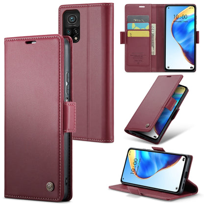 CaseMe 023 ซองใส่โทรศัพท์หนังกันขโมยหัวเข็มขัดลายลิ้นจี่ลายผีเสื้อ, For Xiaomi Redmi Note 11 Pro 5G Global, For Xiaomi Redmi Note 11 4G Global, For Xiaomi 11T / 11T Pro, For Xiaomi Mi 11 Lite, For Xiaomi Mi 10T 5G／10T Pro 5G                            ...