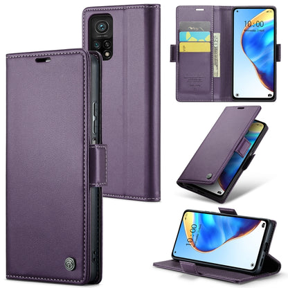 CaseMe 023 ซองใส่โทรศัพท์หนังกันขโมยหัวเข็มขัดลายลิ้นจี่ลายผีเสื้อ, For Xiaomi Redmi Note 11 Pro 5G Global, For Xiaomi Redmi Note 11 4G Global, For Xiaomi 11T / 11T Pro, For Xiaomi Mi 11 Lite, For Xiaomi Mi 10T 5G／10T Pro 5G                            ...