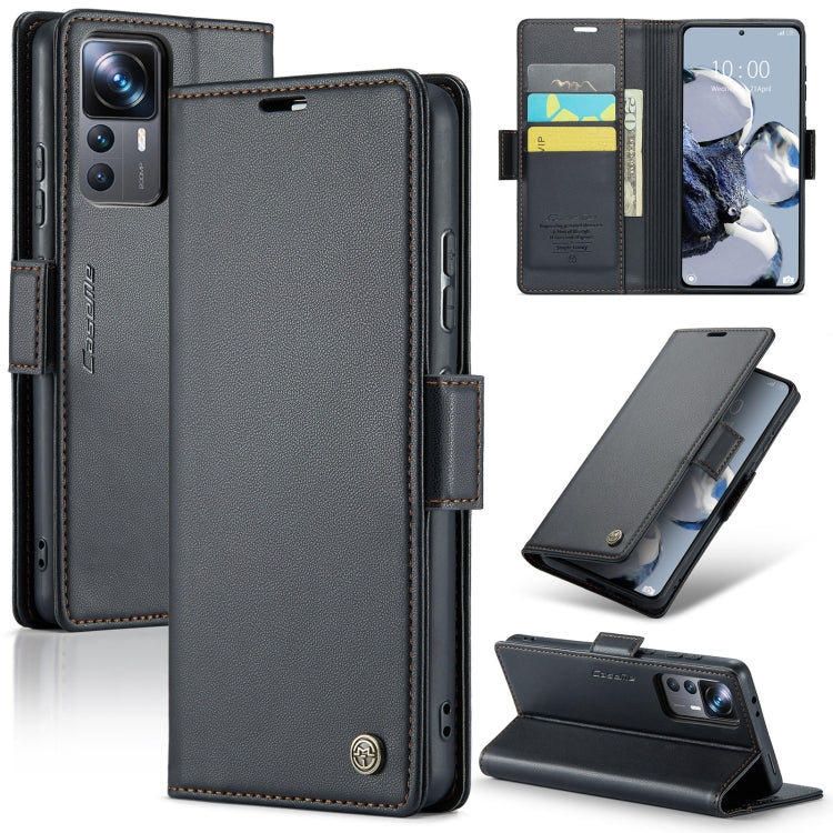 CaseMe 023 ซองใส่โทรศัพท์หนังกันขโมยหัวเข็มขัดลายลิ้นจี่ลายผีเสื้อ, For Xiaomi Poco X5 Pro 5G, For Xiaomi Poco X5 5G, For Xiaomi Redmi 11A/12C, For Xiaomi 13 Lite, For Xiaomi 13 Pro, For Xiaomi 13, For Xiaomi 12T /12T Pro/Redmi K50 Ultra               ...