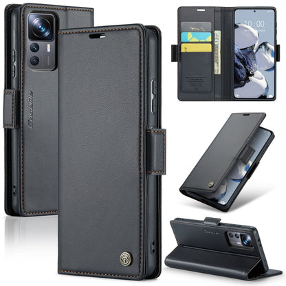 CaseMe 023 ซองใส่โทรศัพท์หนังกันขโมยหัวเข็มขัดลายลิ้นจี่ลายผีเสื้อ, For Xiaomi Poco X5 Pro 5G, For Xiaomi Poco X5 5G, For Xiaomi Redmi 11A/12C, For Xiaomi 13 Lite, For Xiaomi 13 Pro, For Xiaomi 13, For Xiaomi 12T /12T Pro/Redmi K50 Ultra               ...