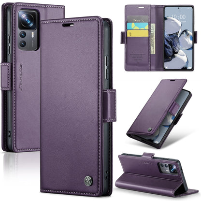 CaseMe 023 ซองใส่โทรศัพท์หนังกันขโมยหัวเข็มขัดลายลิ้นจี่ลายผีเสื้อ, For Xiaomi Poco X5 Pro 5G, For Xiaomi Poco X5 5G, For Xiaomi Redmi 11A/12C, For Xiaomi 13 Lite, For Xiaomi 13 Pro, For Xiaomi 13, For Xiaomi 12T /12T Pro/Redmi K50 Ultra               ...