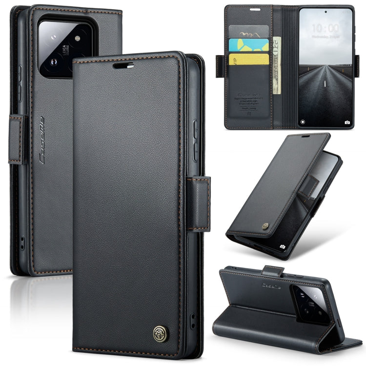 CaseMe 023 ซองใส่โทรศัพท์หนังกันขโมยหัวเข็มขัดลายลิ้นจี่ลายผีเสื้อ, For Xiaomi Redmi Note 13 Pro 4G, For Xiaomi Redmi Note 13 4G, For Xiaomi Redmi 13C 4G / 13C 5G, For Xiaomi Poco C65 4G, For Xiaomi Poco X6 Pro 5G/Redmi K70E 5G, For Xiaomi Poco X6 5G  ...