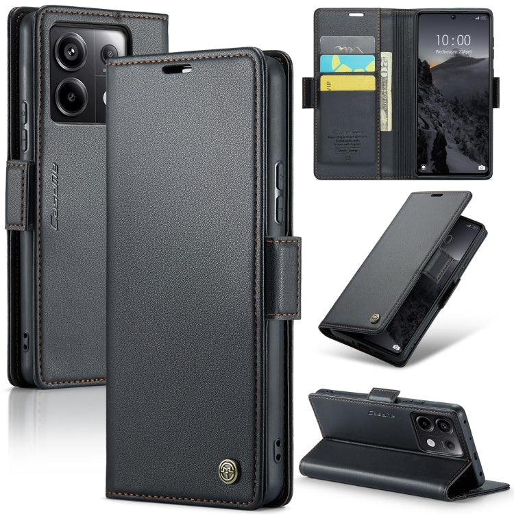 CaseMe 023 ซองใส่โทรศัพท์หนังกันขโมยหัวเข็มขัดลายลิ้นจี่ลายผีเสื้อ, For Xiaomi Redmi Note 13 Pro 4G, For Xiaomi Redmi Note 13 4G, For Xiaomi Redmi 13C 4G / 13C 5G, For Xiaomi Poco C65 4G, For Xiaomi Poco X6 Pro 5G/Redmi K70E 5G, For Xiaomi Poco X6 5G  ...