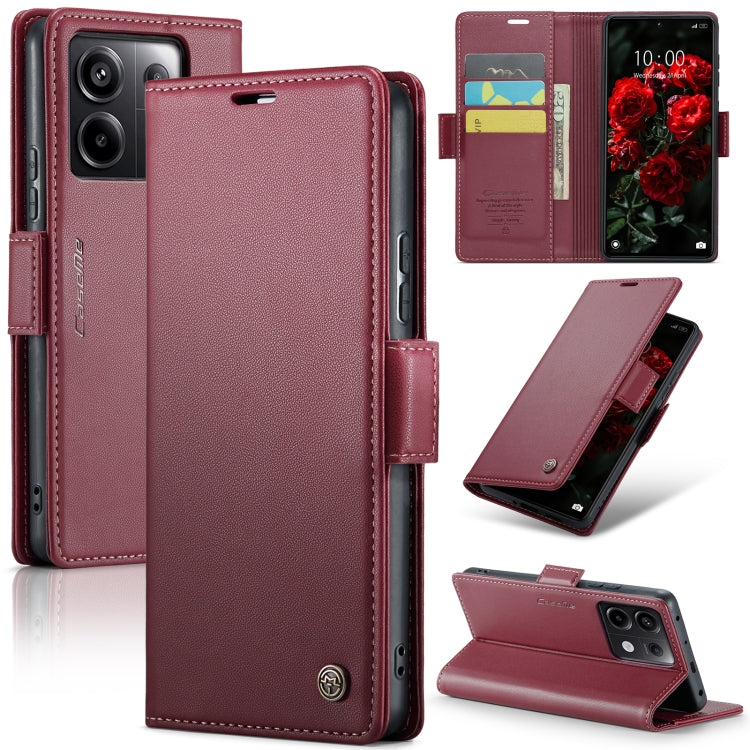 CaseMe 023 ซองใส่โทรศัพท์หนังกันขโมยหัวเข็มขัดลายลิ้นจี่ลายผีเสื้อ, For Xiaomi Redmi Note 13 Pro 4G, For Xiaomi Redmi Note 13 4G, For Xiaomi Redmi 13C 4G / 13C 5G, For Xiaomi Poco C65 4G, For Xiaomi Poco X6 Pro 5G/Redmi K70E 5G, For Xiaomi Poco X6 5G  ...