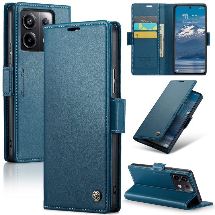 CaseMe 023 ซองใส่โทรศัพท์หนังกันขโมยหัวเข็มขัดลายลิ้นจี่ลายผีเสื้อ, For Xiaomi Redmi Note 13 Pro 4G, For Xiaomi Redmi Note 13 4G, For Xiaomi Redmi 13C 4G / 13C 5G, For Xiaomi Poco C65 4G, For Xiaomi Poco X6 Pro 5G/Redmi K70E 5G, For Xiaomi Poco X6 5G  ...