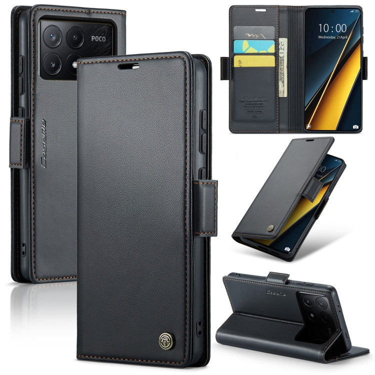 CaseMe 023 ซองใส่โทรศัพท์หนังกันขโมยหัวเข็มขัดลายลิ้นจี่ลายผีเสื้อ, For Xiaomi Redmi Note 13 Pro 4G, For Xiaomi Redmi Note 13 4G, For Xiaomi Redmi 13C 4G / 13C 5G, For Xiaomi Poco C65 4G, For Xiaomi Poco X6 Pro 5G/Redmi K70E 5G, For Xiaomi Poco X6 5G  ...