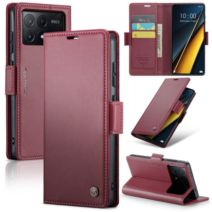 CaseMe 023 ซองใส่โทรศัพท์หนังกันขโมยหัวเข็มขัดลายลิ้นจี่ลายผีเสื้อ, For Xiaomi Redmi Note 13 Pro 4G, For Xiaomi Redmi Note 13 4G, For Xiaomi Redmi 13C 4G / 13C 5G, For Xiaomi Poco C65 4G, For Xiaomi Poco X6 Pro 5G/Redmi K70E 5G, For Xiaomi Poco X6 5G  ...