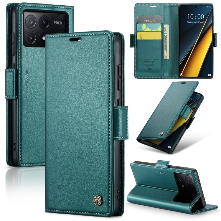 CaseMe 023 ซองใส่โทรศัพท์หนังกันขโมยหัวเข็มขัดลายลิ้นจี่ลายผีเสื้อ, For Xiaomi Redmi Note 13 Pro 4G, For Xiaomi Redmi Note 13 4G, For Xiaomi Redmi 13C 4G / 13C 5G, For Xiaomi Poco C65 4G, For Xiaomi Poco X6 Pro 5G/Redmi K70E 5G, For Xiaomi Poco X6 5G  ...