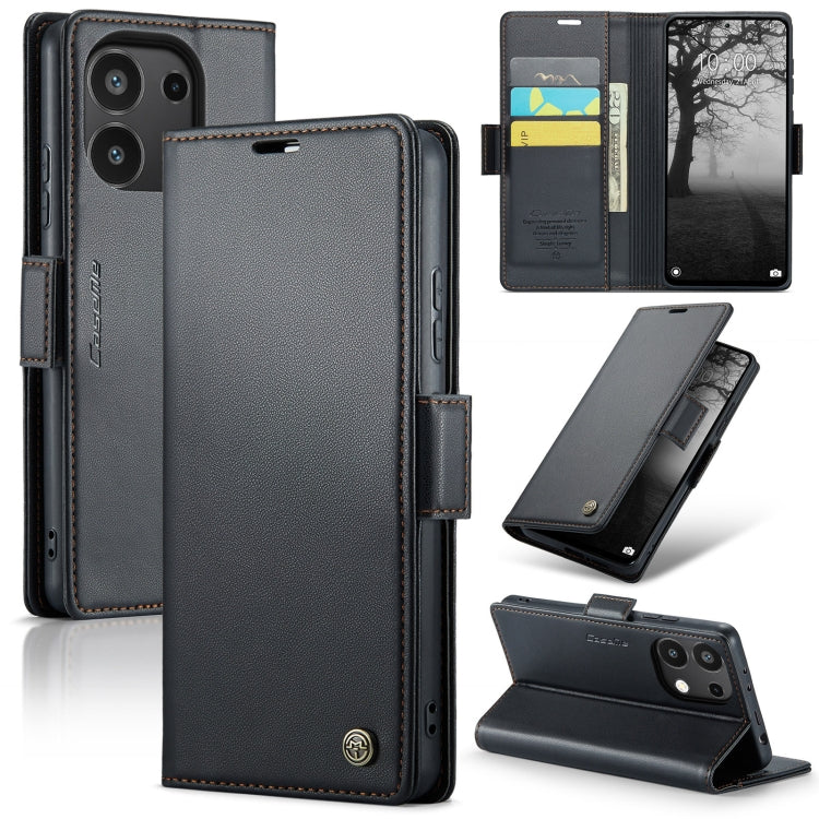 CaseMe 023 ซองใส่โทรศัพท์หนังกันขโมยหัวเข็มขัดลายลิ้นจี่ลายผีเสื้อ, For Xiaomi Redmi Note 13 Pro 4G, For Xiaomi Redmi Note 13 4G, For Xiaomi Redmi 13C 4G / 13C 5G, For Xiaomi Poco C65 4G, For Xiaomi Poco X6 Pro 5G/Redmi K70E 5G, For Xiaomi Poco X6 5G  ...