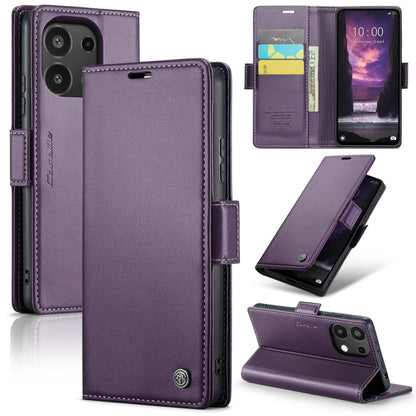 CaseMe 023 ซองใส่โทรศัพท์หนังกันขโมยหัวเข็มขัดลายลิ้นจี่ลายผีเสื้อ, For Xiaomi Redmi Note 13 Pro 4G, For Xiaomi Redmi Note 13 4G, For Xiaomi Redmi 13C 4G / 13C 5G, For Xiaomi Poco C65 4G, For Xiaomi Poco X6 Pro 5G/Redmi K70E 5G, For Xiaomi Poco X6 5G  ...