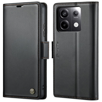 CaseMe 023 ซองใส่โทรศัพท์หนังกันขโมยหัวเข็มขัดลายลิ้นจี่ลายผีเสื้อ, For Xiaomi Redmi Note 13 Pro 4G, For Xiaomi Redmi Note 13 4G, For Xiaomi Redmi 13C 4G / 13C 5G, For Xiaomi Poco C65 4G, For Xiaomi Poco X6 Pro 5G/Redmi K70E 5G, For Xiaomi Poco X6 5G  ...