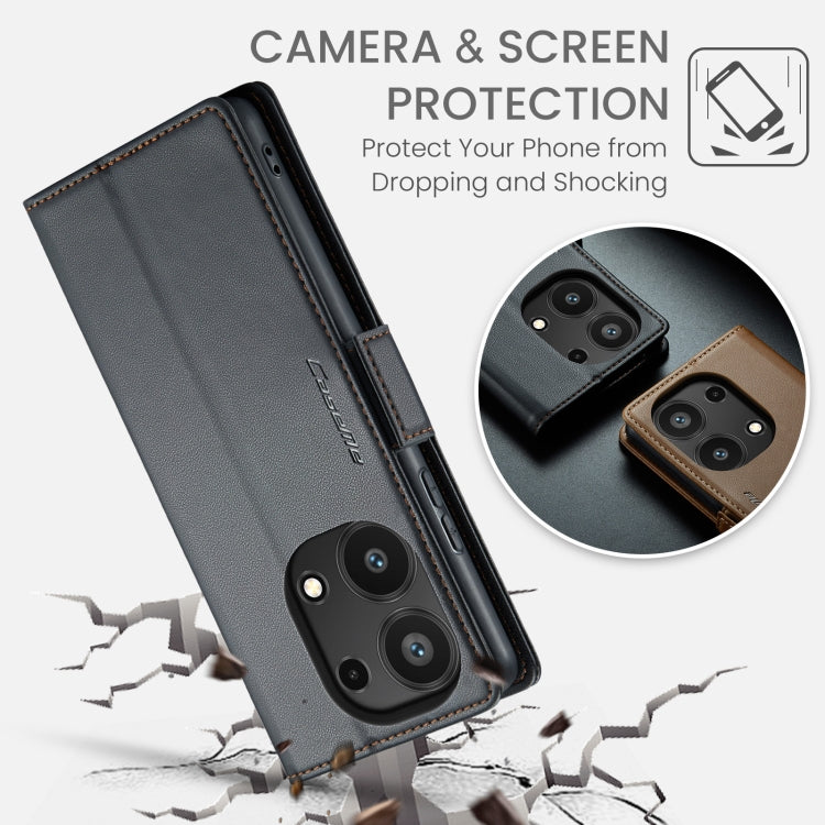 CaseMe 023 ซองใส่โทรศัพท์หนังกันขโมยหัวเข็มขัดลายลิ้นจี่ลายผีเสื้อ, For Xiaomi Redmi Note 13 Pro 4G, For Xiaomi Redmi Note 13 4G, For Xiaomi Redmi 13C 4G / 13C 5G, For Xiaomi Poco C65 4G, For Xiaomi Poco X6 Pro 5G/Redmi K70E 5G, For Xiaomi Poco X6 5G  ...