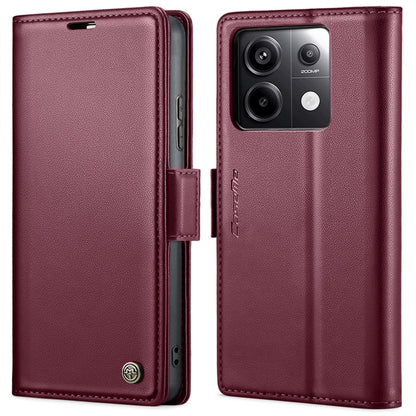 CaseMe 023 ซองใส่โทรศัพท์หนังกันขโมยหัวเข็มขัดลายลิ้นจี่ลายผีเสื้อ, For Xiaomi Redmi Note 13 Pro 4G, For Xiaomi Redmi Note 13 4G, For Xiaomi Redmi 13C 4G / 13C 5G, For Xiaomi Poco C65 4G, For Xiaomi Poco X6 Pro 5G/Redmi K70E 5G, For Xiaomi Poco X6 5G  ...