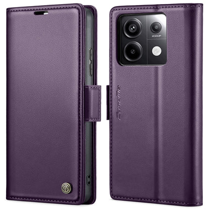 CaseMe 023 ซองใส่โทรศัพท์หนังกันขโมยหัวเข็มขัดลายลิ้นจี่ลายผีเสื้อ, For Xiaomi Redmi Note 13 Pro 4G, For Xiaomi Redmi Note 13 4G, For Xiaomi Redmi 13C 4G / 13C 5G, For Xiaomi Poco C65 4G, For Xiaomi Poco X6 Pro 5G/Redmi K70E 5G, For Xiaomi Poco X6 5G  ...