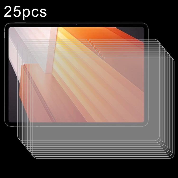 ฟิล์มกระจกนิรภัยป้องกันการระเบิด 25 ชิ้น 9H 0.3 มม, For vivo Pad5e / iQOO Pad5e, For vivo Pad SE 12.3 inch, For vivo Pad 3, For vivo iQOO Pad2 Pro 13 inch, For vivo iQOO Pad2 12.1 / OnePlus Pad Pro, For vivo iQOO Pad