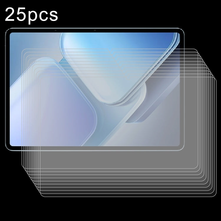 ฟิล์มกระจกนิรภัยป้องกันการระเบิด 25 ชิ้น 9H 0.3 มม, For vivo Pad5e / iQOO Pad5e, For vivo Pad SE 12.3 inch, For vivo Pad 3, For vivo iQOO Pad2 Pro 13 inch, For vivo iQOO Pad2 12.1 / OnePlus Pad Pro, For vivo iQOO Pad