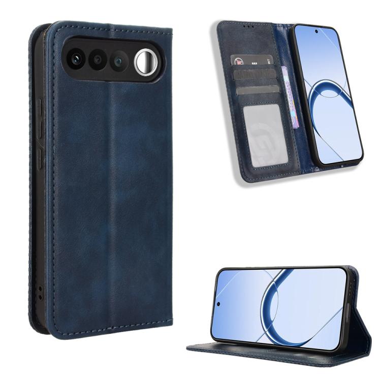 ซองใส่โทรศัพท์หนังพื้นผิวย้อนยุคหัวเข็มขัดแม่เหล็ก, For Realme C100 4G, For Realme C83 5G / P4 Lite 5G, For Realme P4 Power 5G, For Realme Note 80 4G, For Realme 16 5G, For Realme 16 Pro+ 5G, For Realme 16 Pro 5G, For Realme P4x 5G                     ...