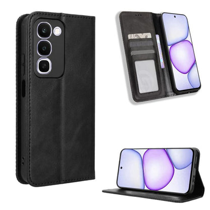 ซองใส่โทรศัพท์หนังพื้นผิวย้อนยุคหัวเข็มขัดแม่เหล็ก, For Realme C100 4G, For Realme C83 5G / P4 Lite 5G, For Realme P4 Power 5G, For Realme Note 80 4G, For Realme 16 5G, For Realme 16 Pro+ 5G, For Realme 16 Pro 5G, For Realme P4x 5G                     ...