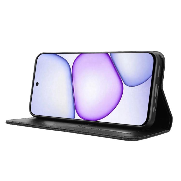 ซองใส่โทรศัพท์หนังพื้นผิวย้อนยุคหัวเข็มขัดแม่เหล็ก, For Realme C100 4G, For Realme C83 5G / P4 Lite 5G, For Realme P4 Power 5G, For Realme Note 80 4G, For Realme 16 5G, For Realme 16 Pro+ 5G, For Realme 16 Pro 5G, For Realme P4x 5G                     ...