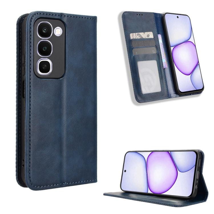 ซองใส่โทรศัพท์หนังพื้นผิวย้อนยุคหัวเข็มขัดแม่เหล็ก, For Realme C100 4G, For Realme C83 5G / P4 Lite 5G, For Realme P4 Power 5G, For Realme Note 80 4G, For Realme 16 5G, For Realme 16 Pro+ 5G, For Realme 16 Pro 5G, For Realme P4x 5G                     ...