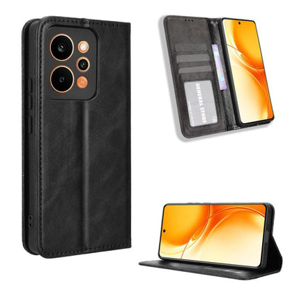 ซองใส่โทรศัพท์หนังพื้นผิวย้อนยุคหัวเข็มขัดแม่เหล็ก, For Realme C100 4G, For Realme C83 5G / P4 Lite 5G, For Realme P4 Power 5G, For Realme Note 80 4G, For Realme 16 5G, For Realme 16 Pro+ 5G, For Realme 16 Pro 5G, For Realme P4x 5G                     ...