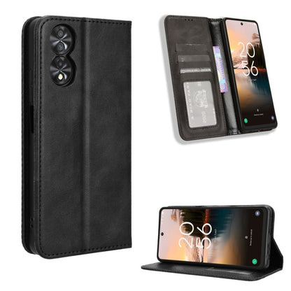 ซองใส่โทรศัพท์หนังพื้นผิวย้อนยุคหัวเข็มขัดแม่เหล็ก, For TCL 50 XL 5G, For TCL 50 5G, For TCL 50 SE 4G, For TCL 501 4G, For TCL 505 4G, For TCL 502, For TCL 40 XE 5G / 40 NxtPaper 5G, For TCL 40 NxtPaper 4G, For TCL 40 XE 5G, For TCL 40 XL, For TCL ION X