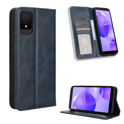 ซองใส่โทรศัพท์หนังพื้นผิวย้อนยุคหัวเข็มขัดแม่เหล็ก, For TCL 50 XL 5G, For TCL 50 5G, For TCL 50 SE 4G, For TCL 501 4G, For TCL 505 4G, For TCL 502, For TCL 40 XE 5G / 40 NxtPaper 5G, For TCL 40 NxtPaper 4G, For TCL 40 XE 5G, For TCL 40 XL, For TCL ION X