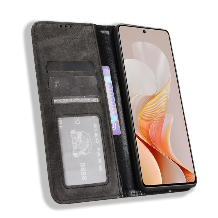 ซองใส่โทรศัพท์หนังพื้นผิวย้อนยุคหัวเข็มขัดแม่เหล็ก, For vivo S19 5G, For vivo Y28 4G, For vivo X100 Ultra 5G, For vivo Y38 5G / Y200i 5G, For vivo Y03 4G, For vivo Y200e 5G / Y100 5G IND, For vivo V30 5G / V30 Pro 5G, For vivo S18 5G / S18 Pro         ...