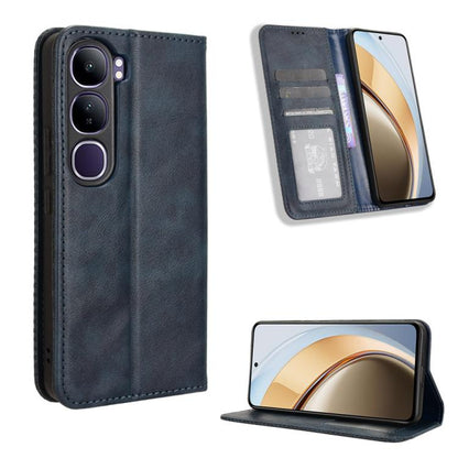 ซองใส่โทรศัพท์หนังพื้นผิวย้อนยุคหัวเข็มขัดแม่เหล็ก, For vivo Y04 4G / Y29s 5G, For vivo V50 5G, For vivo Y19s 4G, For vivo X200 5G, For vivo X200 Pro mini 5G, For vivo X200 Pro 5G, For vivo V40 Lite 4G / 5G IDN, For vivo V40e 5G / iQOO Z9S 5G          ...