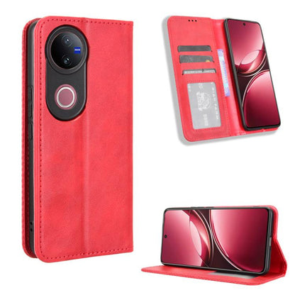ซองใส่โทรศัพท์หนังพื้นผิวย้อนยุคหัวเข็มขัดแม่เหล็ก, For vivo Y04 4G / Y29s 5G, For vivo V50 5G, For vivo Y19s 4G, For vivo X200 5G, For vivo X200 Pro mini 5G, For vivo X200 Pro 5G, For vivo V40 Lite 4G / 5G IDN, For vivo V40e 5G / iQOO Z9S 5G          ...