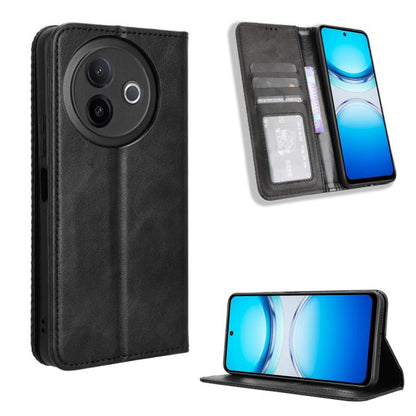 ซองใส่โทรศัพท์หนังพื้นผิวย้อนยุคหัวเข็มขัดแม่เหล็ก, For vivo X300, For vivo V60 Lite 4G / 5G, For vivo Y31 5G 2025, For vivo Y400 4G / 5G / iQOO Z10 Lite 4G, For vivo V60 5G, For vivo X200 FE / S30 Pro mini, For vivo X200s 5G                           ...