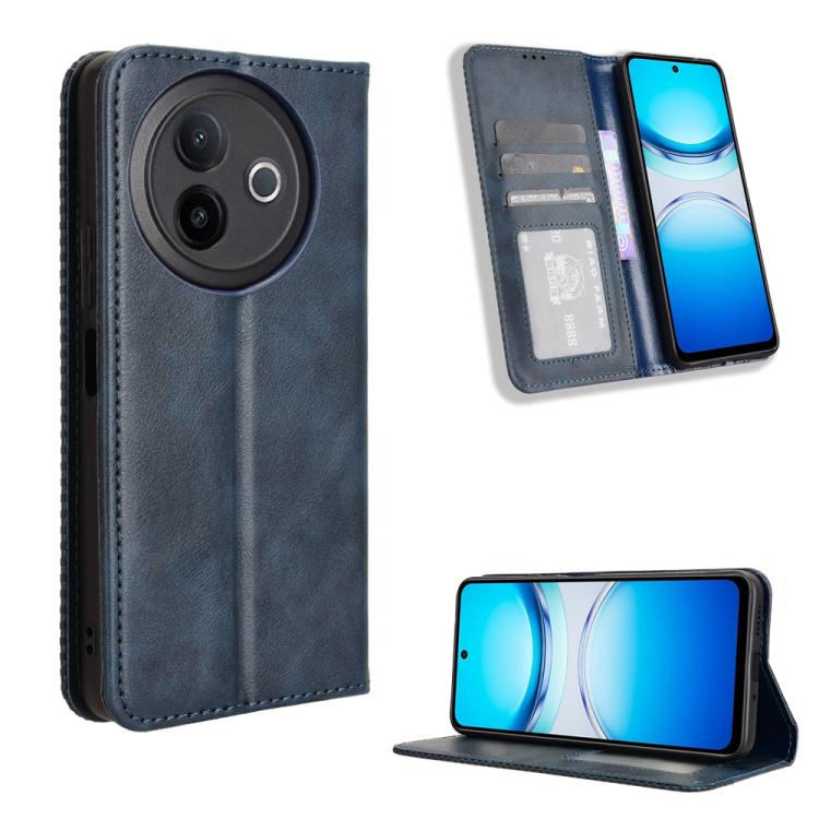 ซองใส่โทรศัพท์หนังพื้นผิวย้อนยุคหัวเข็มขัดแม่เหล็ก, For vivo X300, For vivo V60 Lite 4G / 5G, For vivo Y31 5G 2025, For vivo Y400 4G / 5G / iQOO Z10 Lite 4G, For vivo V60 5G, For vivo X200 FE / S30 Pro mini, For vivo X200s 5G                           ...