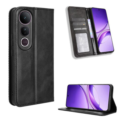 ซองใส่โทรศัพท์หนังพื้นผิวย้อนยุคหัวเข็มขัดแม่เหล็ก, For vivo X300, For vivo V60 Lite 4G / 5G, For vivo Y31 5G 2025, For vivo Y400 4G / 5G / iQOO Z10 Lite 4G, For vivo V60 5G, For vivo X200 FE / S30 Pro mini, For vivo X200s 5G                           ...