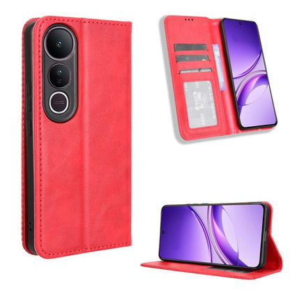 ซองใส่โทรศัพท์หนังพื้นผิวย้อนยุคหัวเข็มขัดแม่เหล็ก, For vivo X300, For vivo V60 Lite 4G / 5G, For vivo Y31 5G 2025, For vivo Y400 4G / 5G / iQOO Z10 Lite 4G, For vivo V60 5G, For vivo X200 FE / S30 Pro mini, For vivo X200s 5G                           ...