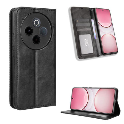 ซองใส่โทรศัพท์หนังพื้นผิวย้อนยุคหัวเข็มขัดแม่เหล็ก, For vivo X300, For vivo V60 Lite 4G / 5G, For vivo Y31 5G 2025, For vivo Y400 4G / 5G / iQOO Z10 Lite 4G, For vivo V60 5G, For vivo X200 FE / S30 Pro mini, For vivo X200s 5G                           ...