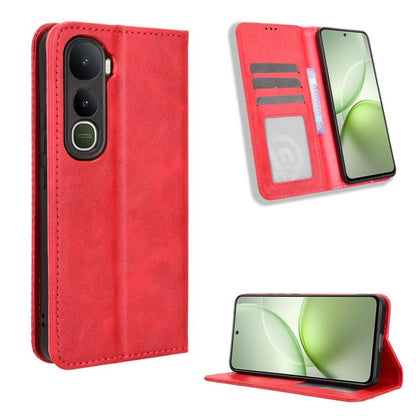 ซองใส่โทรศัพท์หนังพื้นผิวย้อนยุคหัวเข็มขัดแม่เหล็ก, For vivo X300, For vivo V60 Lite 4G / 5G, For vivo Y31 5G 2025, For vivo Y400 4G / 5G / iQOO Z10 Lite 4G, For vivo V60 5G, For vivo X200 FE / S30 Pro mini, For vivo X200s 5G                           ...