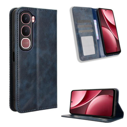 ซองใส่โทรศัพท์หนังพื้นผิวย้อนยุคหัวเข็มขัดแม่เหล็ก, For vivo X300, For vivo V60 Lite 4G / 5G, For vivo Y31 5G 2025, For vivo Y400 4G / 5G / iQOO Z10 Lite 4G, For vivo V60 5G, For vivo X200 FE / S30 Pro mini, For vivo X200s 5G                           ...