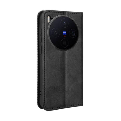 ซองใส่โทรศัพท์หนังพื้นผิวย้อนยุคหัวเข็มขัดแม่เหล็ก, For vivo X300, For vivo V60 Lite 4G / 5G, For vivo Y31 5G 2025, For vivo Y400 4G / 5G / iQOO Z10 Lite 4G, For vivo V60 5G, For vivo X200 FE / S30 Pro mini, For vivo X200s 5G                           ...