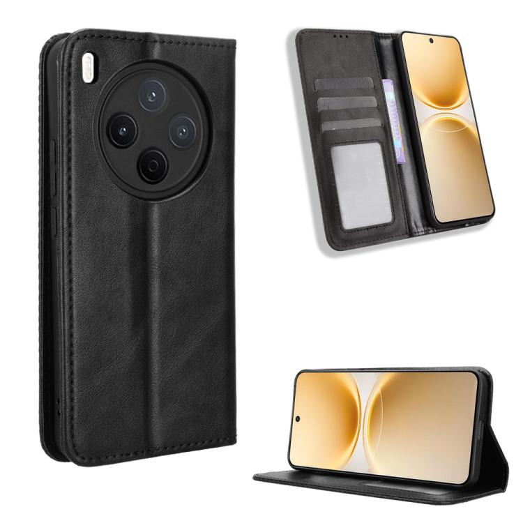 ซองใส่โทรศัพท์หนังพื้นผิวย้อนยุคหัวเข็มขัดแม่เหล็ก, For vivo S50 Pro mini / X300 FE 5G Russia, For vivo Y600 Pro 5G, For vivo T5 Pro 5G / iQOO Z11 5G, For vivo Y21 5G / Y05 4G, For vivo V70 FE 5G, For vivo V70 5G / V70 Elite 5G                         ...