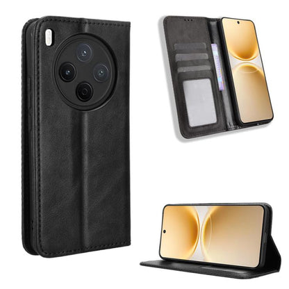 ซองใส่โทรศัพท์หนังพื้นผิวย้อนยุคหัวเข็มขัดแม่เหล็ก, For vivo S50 Pro mini / X300 FE 5G Russia, For vivo Y600 Pro 5G, For vivo T5 Pro 5G / iQOO Z11 5G, For vivo Y21 5G / Y05 4G, For vivo V70 FE 5G, For vivo V70 5G / V70 Elite 5G                         ...
