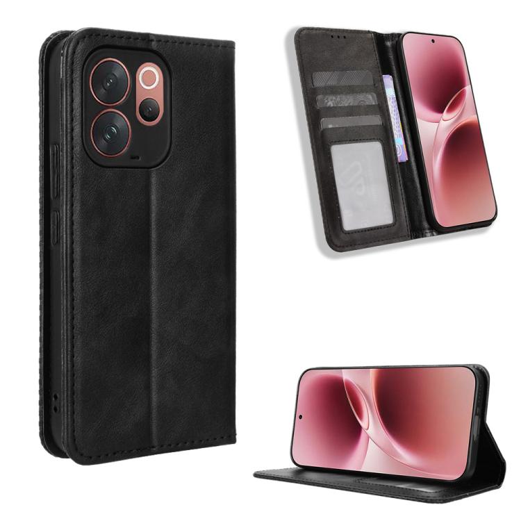 ซองใส่โทรศัพท์หนังพื้นผิวย้อนยุคหัวเข็มขัดแม่เหล็ก, For vivo S50 Pro mini / X300 FE 5G Russia, For vivo Y600 Pro 5G, For vivo T5 Pro 5G / iQOO Z11 5G, For vivo Y21 5G / Y05 4G, For vivo V70 FE 5G, For vivo V70 5G / V70 Elite 5G                         ...