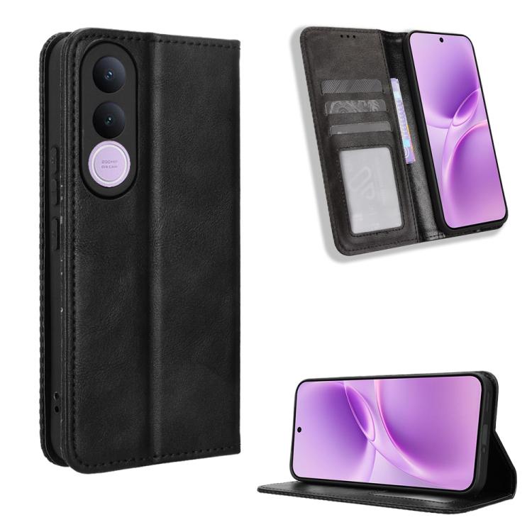 ซองใส่โทรศัพท์หนังพื้นผิวย้อนยุคหัวเข็มขัดแม่เหล็ก, For vivo S50 Pro mini / X300 FE 5G Russia, For vivo Y600 Pro 5G, For vivo T5 Pro 5G / iQOO Z11 5G, For vivo Y21 5G / Y05 4G, For vivo V70 FE 5G, For vivo V70 5G / V70 Elite 5G                         ...