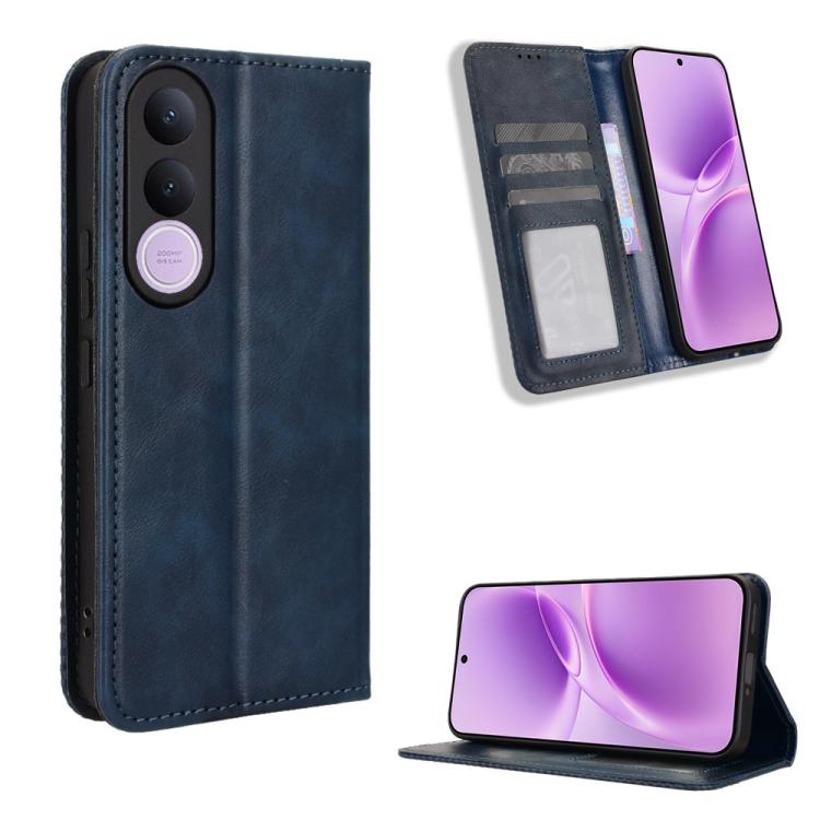 ซองใส่โทรศัพท์หนังพื้นผิวย้อนยุคหัวเข็มขัดแม่เหล็ก, For vivo S50 Pro mini / X300 FE 5G Russia, For vivo Y600 Pro 5G, For vivo T5 Pro 5G / iQOO Z11 5G, For vivo Y21 5G / Y05 4G, For vivo V70 FE 5G, For vivo V70 5G / V70 Elite 5G                         ...