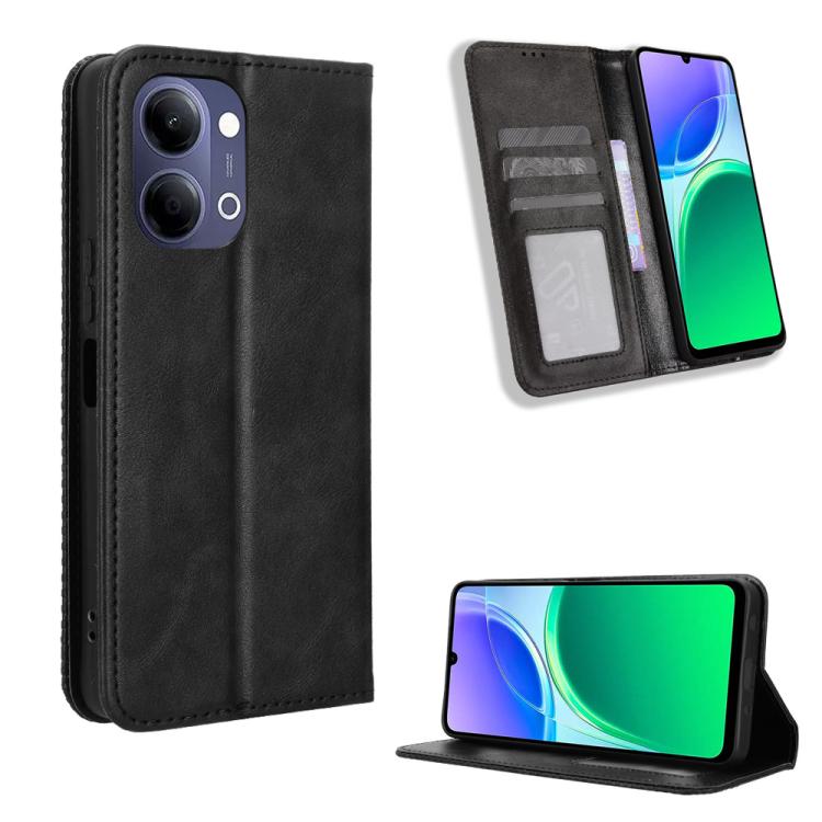 ซองใส่โทรศัพท์หนังพื้นผิวย้อนยุคหัวเข็มขัดแม่เหล็ก, For vivo S50 Pro mini / X300 FE 5G Russia, For vivo Y600 Pro 5G, For vivo T5 Pro 5G / iQOO Z11 5G, For vivo Y21 5G / Y05 4G, For vivo V70 FE 5G, For vivo V70 5G / V70 Elite 5G                         ...