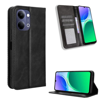 ซองใส่โทรศัพท์หนังพื้นผิวย้อนยุคหัวเข็มขัดแม่เหล็ก, For vivo S50 Pro mini / X300 FE 5G Russia, For vivo Y600 Pro 5G, For vivo T5 Pro 5G / iQOO Z11 5G, For vivo Y21 5G / Y05 4G, For vivo V70 FE 5G, For vivo V70 5G / V70 Elite 5G                         ...